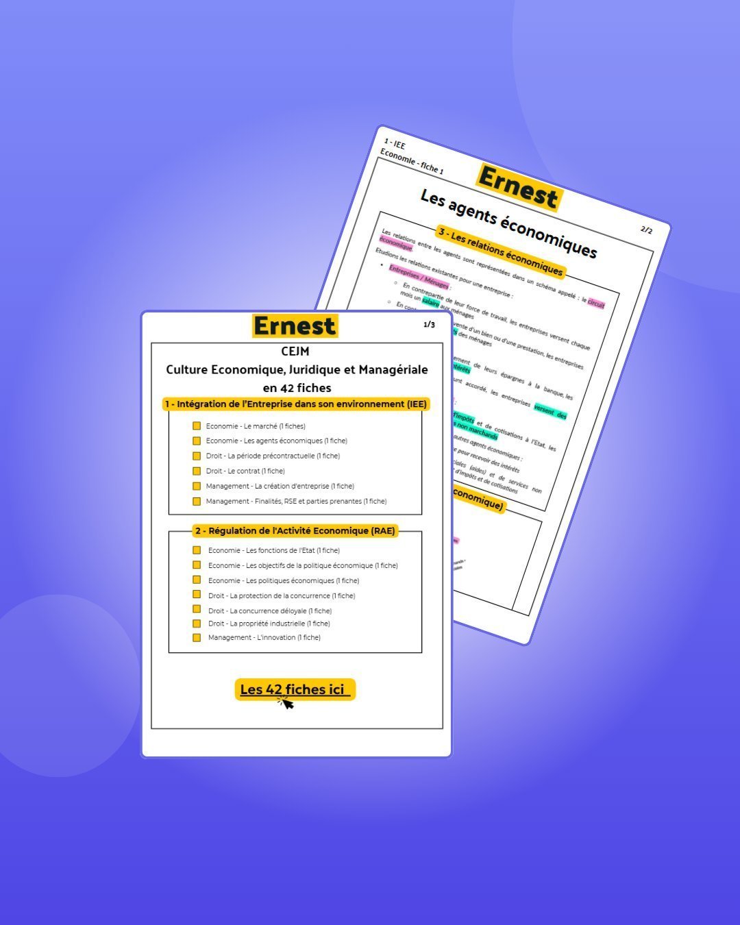 42 fiches CEJM Ernest