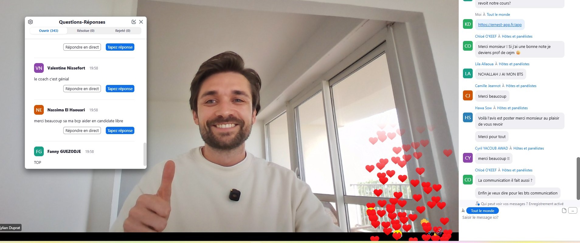 Ambiance du stage CEJM en direct